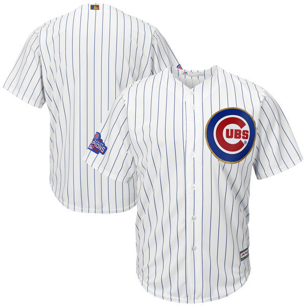 2017 MLB Chicago Cubs Blank CUBS White Gold Program Game Jersey->women mlb jersey->Women Jersey
